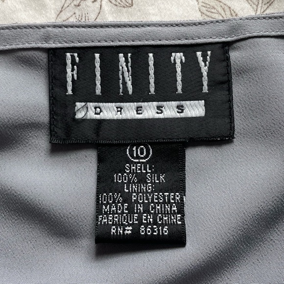 NWT Vintage Deadstock 100% Silk Gray Floral Beaded Mini Slip Skirt 10 Fairy 90s - Picture 6 of 10